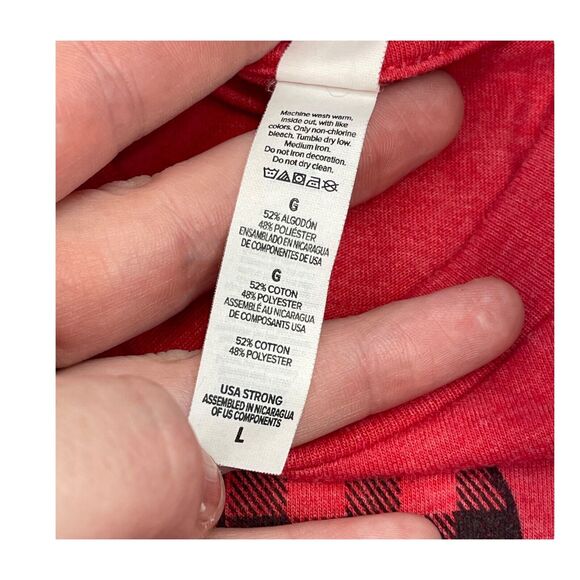 Bella + Canvas T-Shirt Women’s Large Red Cotton Crew Neck Short Sleeve Pullover - Picture 2 of 7